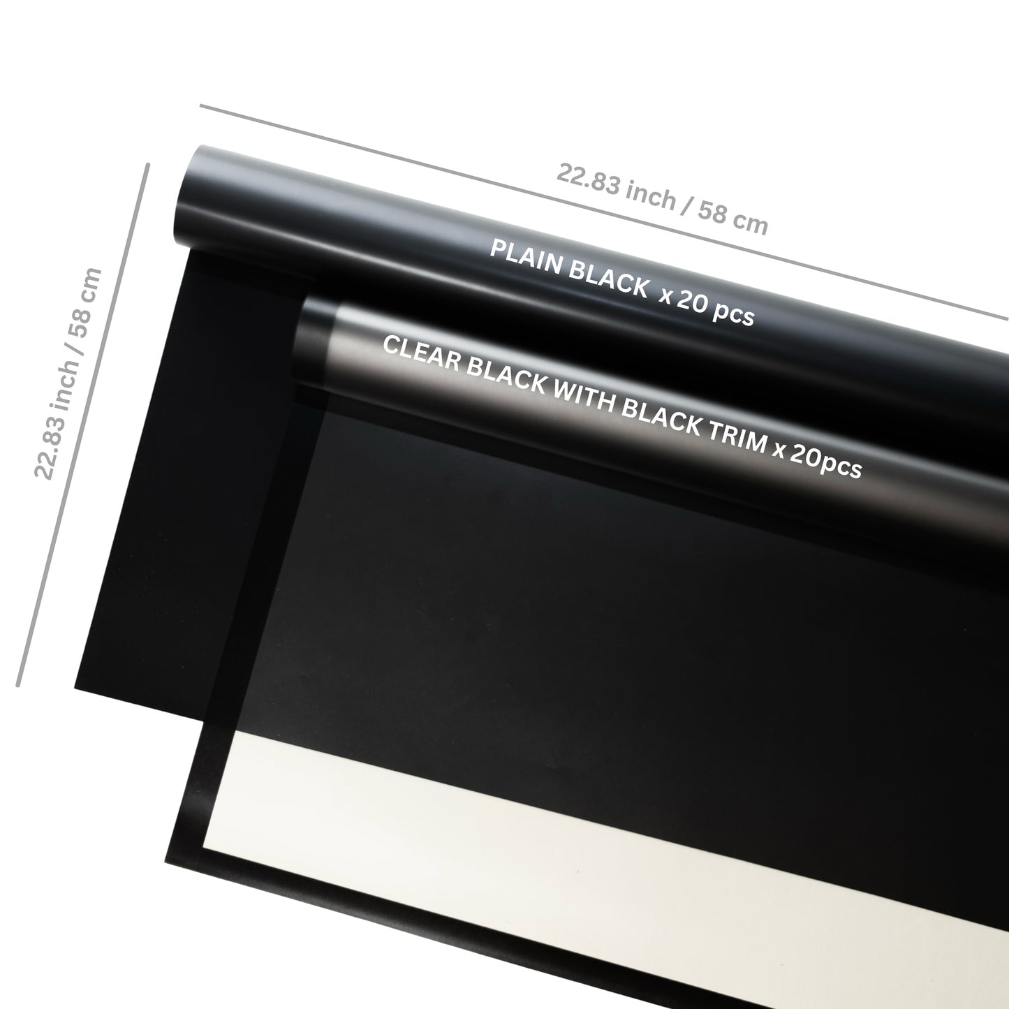 40 Wrapping Sheets | 20 Matte Sheets 20 Transparent With Matte Edges