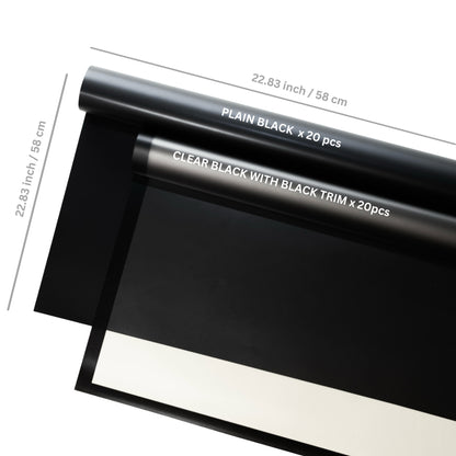 40 Wrapping Sheets | 20 Matte Sheets 20 Transparent With Matte Edges