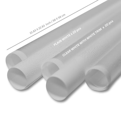 40 Wrapping Sheets | 20 Matte Sheets 20 Transparent With Matte Edges