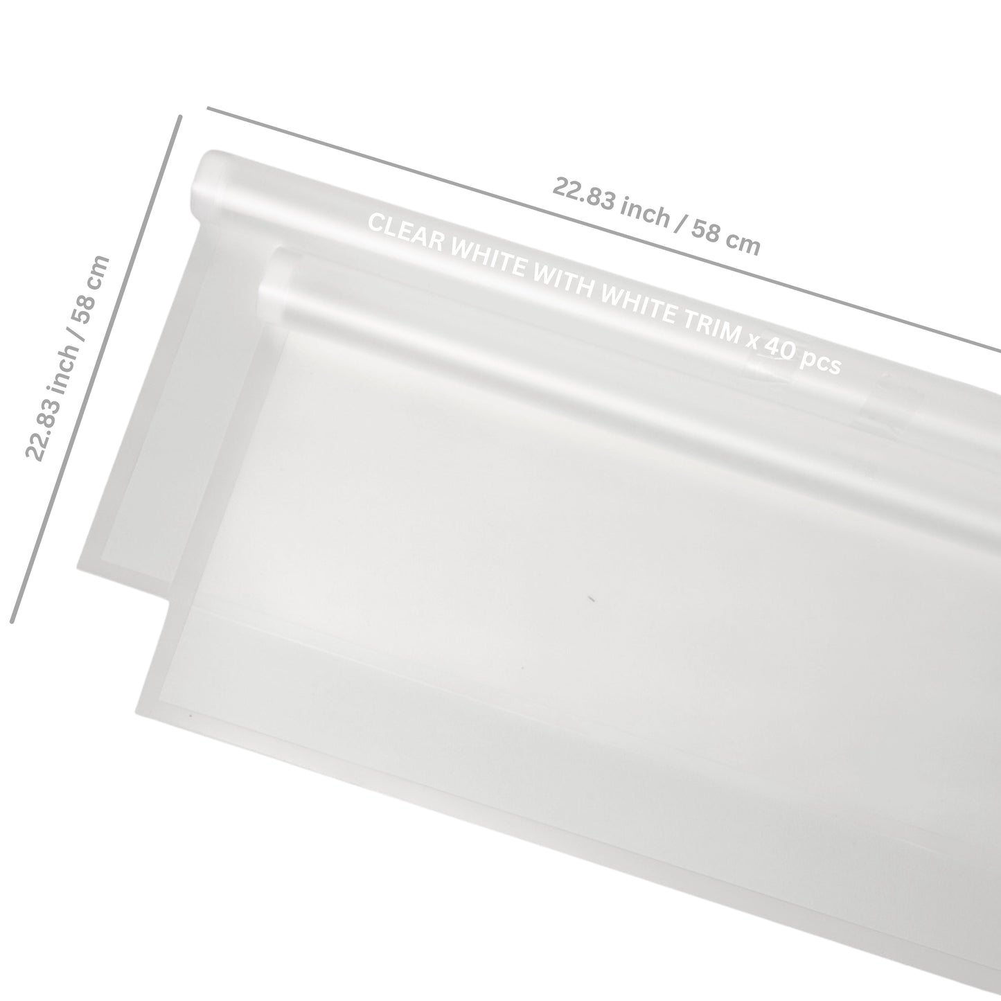 40 Transparent Sheets With Matte Edges