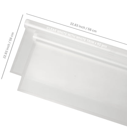 40 Transparent Sheets With Matte Edges
