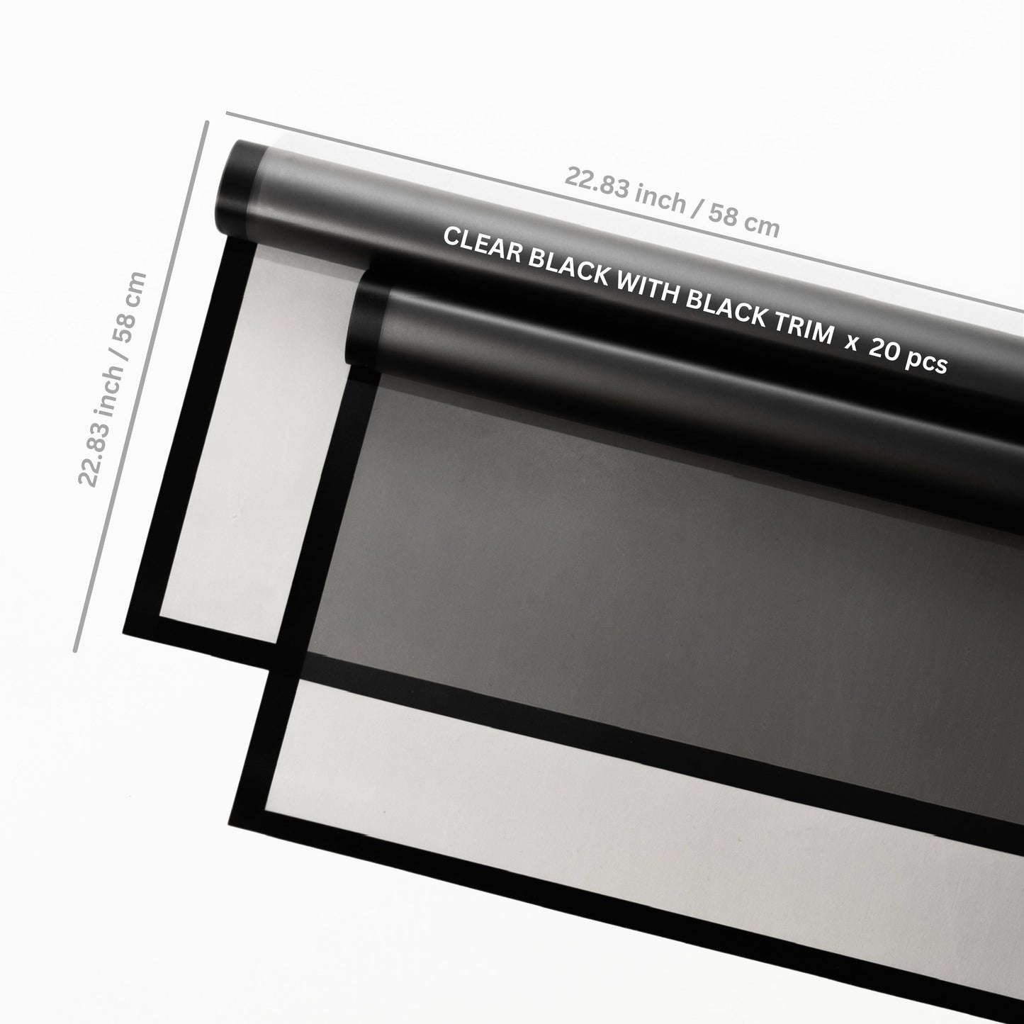 40 Transparent Sheets With Matte Edges