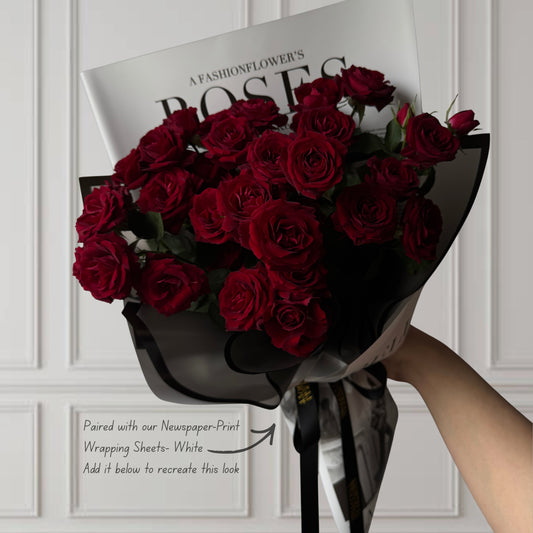 Matte Semi-Transparent Wrapping Sheets with Opaque Edges - 20 Sheets