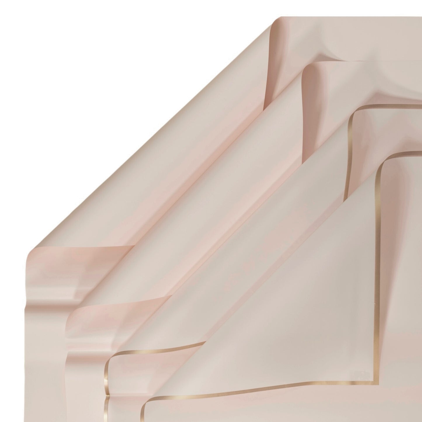 40 Sheets Flower Wrapping Paper | 20 Matte Sheets & 20 Clear Sheets With Gold Edges