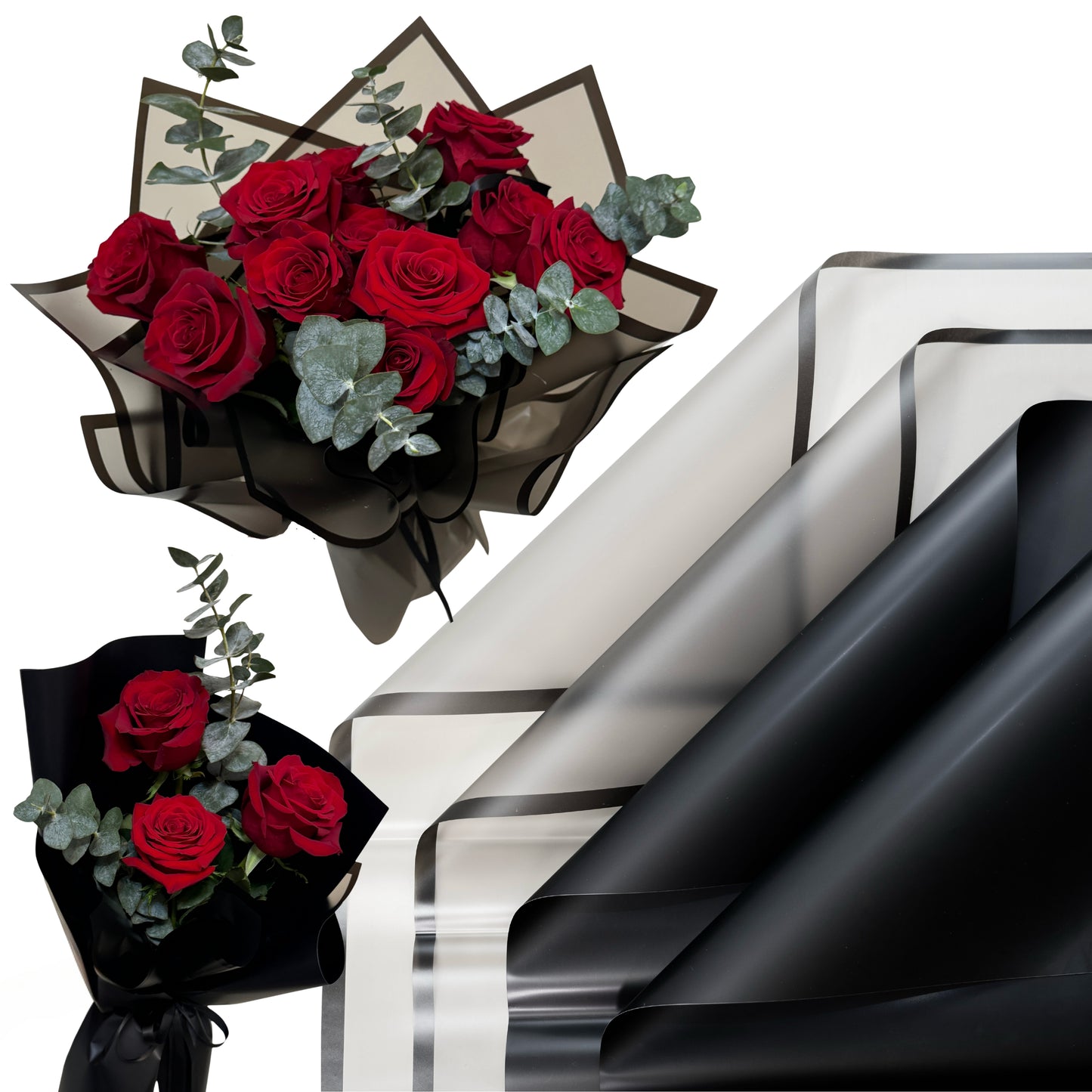 40 Wrapping Sheets | 20 Matte Sheets 20 Transparent With Matte Edges