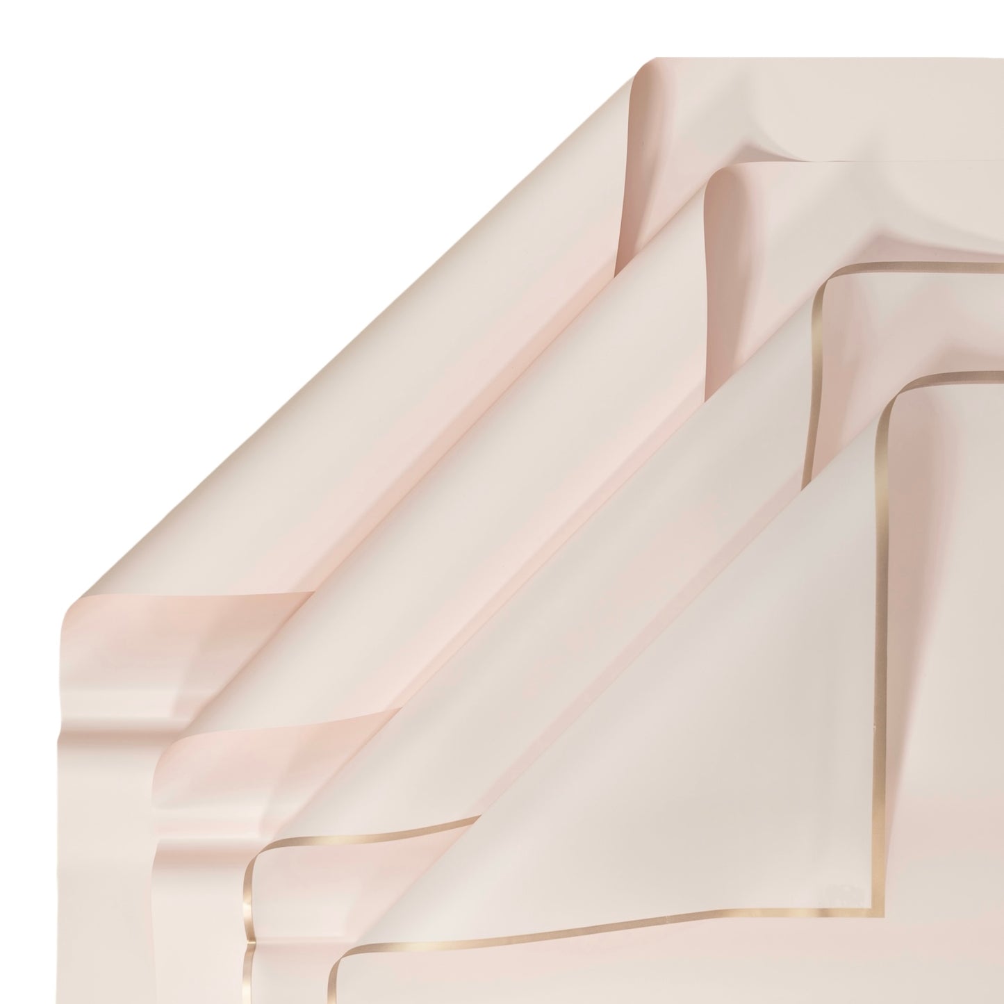 40 Sheets Flower Wrapping Paper | 20 Matte Sheets & 20 Clear Sheets With Gold Edges