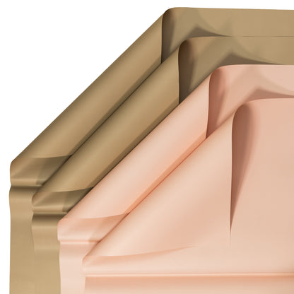 40 Sheets Flower Wrapping Paper | 20 Matte Sheets & 20 Clear Sheets With Gold Edges